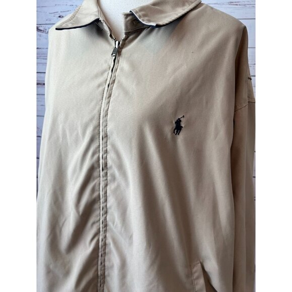 Ralph Lauren Polo Full Zip Jacket Mens XXL Khaki Bi Swing Vintage‎ 90s Bomber 2X - Picture 3 of 12